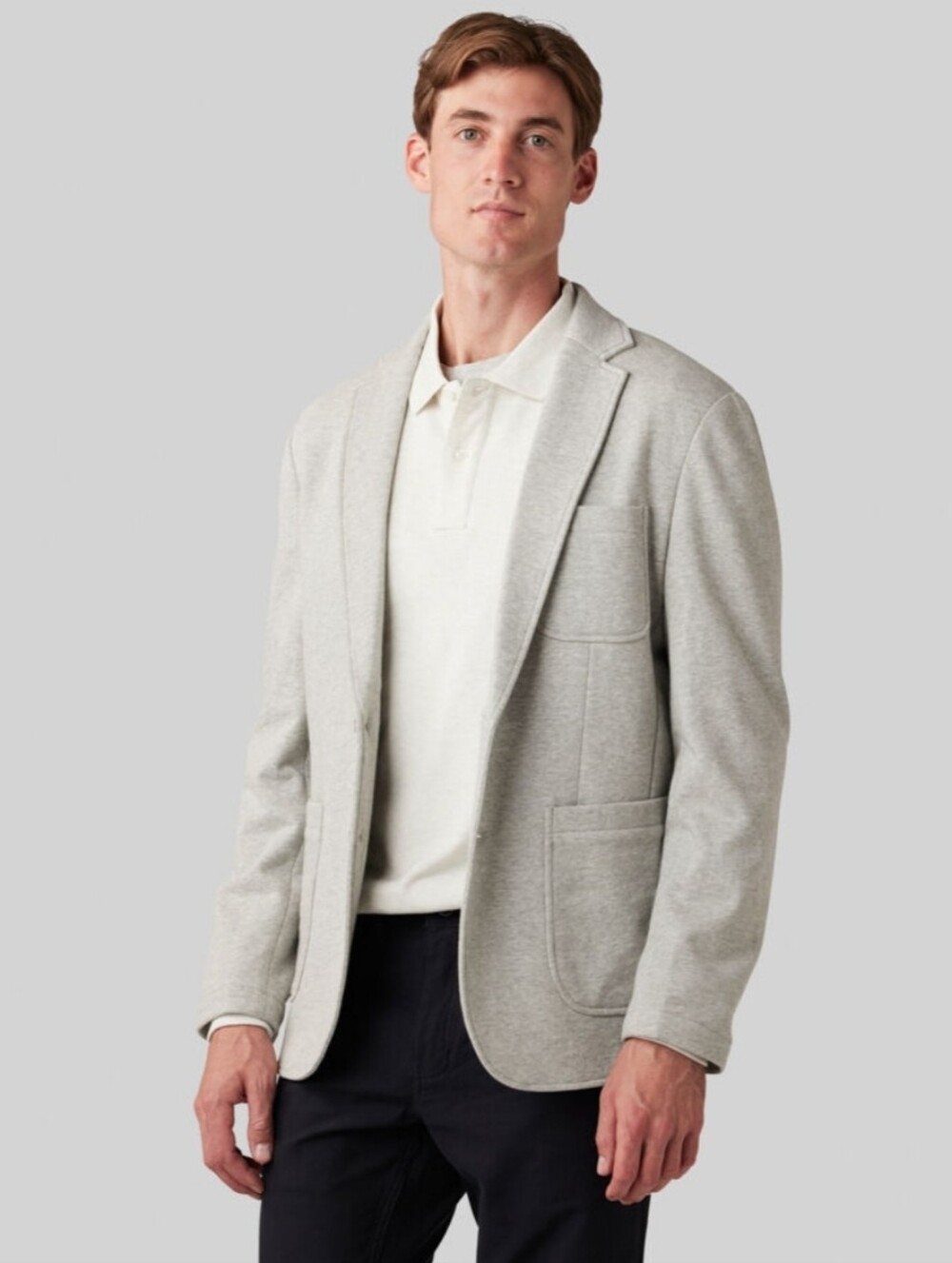 Rodd & Gunn Tinkertown Mens Smoke Grey Cotton Knit Sports Fit Blazer Size L